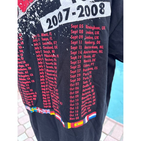 The Police World Tour 2007-2008 T-Shirt Size XL Black Vintage Band Tee - Picture 6 of 8
